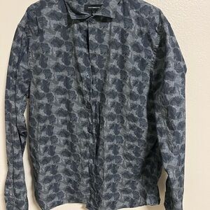 WestZeroOne Patterned Long Sleeve Shirt-Gray/Black